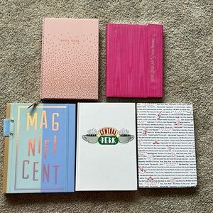 NEW Lot of 5 various journals/notebooks